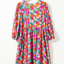  Lena Floral Bubble Sleeve Babydoll Dress