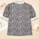  Lena Trim Short Sleeve Blouse