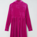  Lennon Long Sleeve Ruffle Velvet Dress