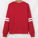  Lennon Varsity Striped Oversized Sweatshirt
