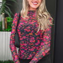  Leona Sleeve Mock top Long Sleeve Top