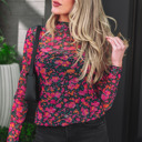  Leona Sleeve Mock top Long Sleeve Top