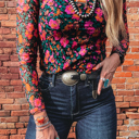  Leona Sleeve Mock top Long Sleeve Top