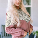  Leopard Animal Print Patchwork PLUS Top