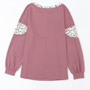  Leopard Animal Print Patchwork PLUS Top