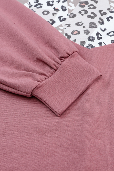 Leopard Animal Print Patchwork PLUS Top