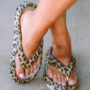  Leopard Thick Sole Flip Flops