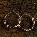  Lettie Plated Detail Hoop Earrings