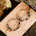  Lettie Plated Detail Hoop Earrings