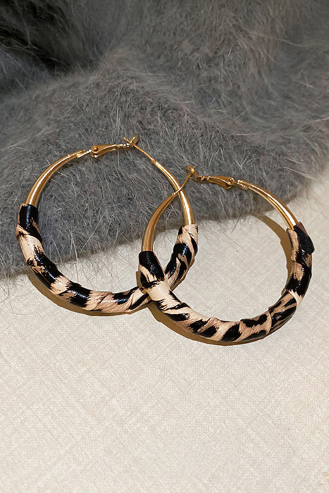Lettie Plated Detail Hoop Earrings