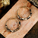 Gold Lettie Plated Detail Hoop Earrings