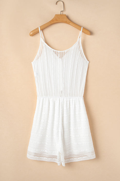 Lexi Lace Spaghetti Strap V Neck Loose Fit Romper