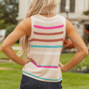  Lexi Stripe Textured Knit Sweater