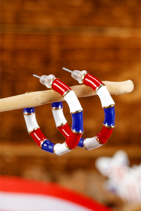 Leyla C Shape Stud Earrings