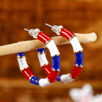 Leyla C Shape Stud Earrings