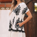  Leyla Vintage High Waist Short Sleeve Dress