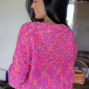  Liana Spots Knitted V Neck Casual Sweater