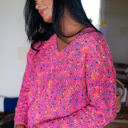  Liana Spots Knitted V Neck Casual Sweater