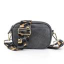 Gray Black/Red Bee Libby Crossbody | Choose Your Strap