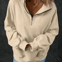 Beige XXL Tatum Kangaroo Pocket Sweatshirt