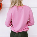  Lilah Pearl Detail Ribbed Crew Neck Sweatshirt