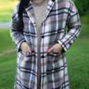  Lilia Plaid Button Up Lapel Jacket