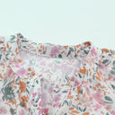  Lilian Floral Mandarin Collar Top