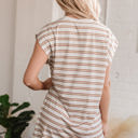  Lilian Stripe Casual Pocketed Mini Dress