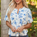  Lilianna Floral Buttoned Casual Top