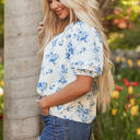  Lilianna Floral Buttoned Casual Top