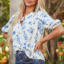  Lilianna Floral Buttoned Casual Top