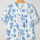  Lilianna Floral Buttoned Casual Top