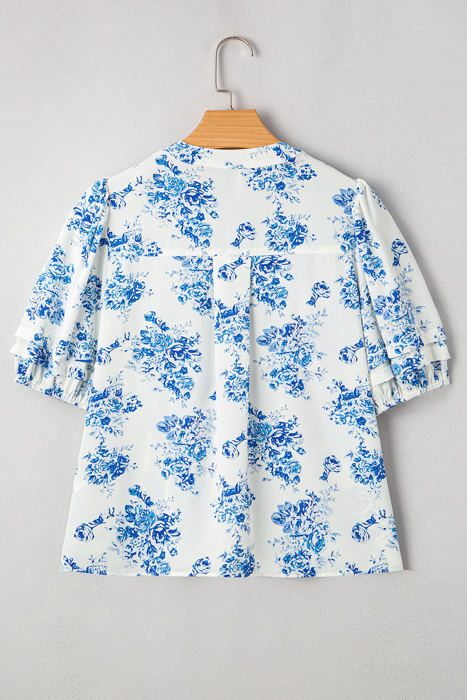 Lilianna Floral Buttoned Casual Top