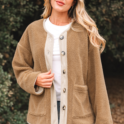 Lilisha Corduroy Edge Patchwork Jacket