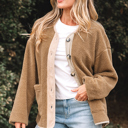  Lilisha Corduroy Edge Patchwork Jacket