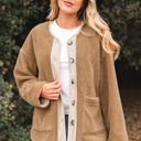 Light French Beige Medium Lilisha Corduroy Edge Patchwork Jacket