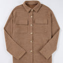 Dark Khaki Large Lilith Corduroy Buttoned Long Sleeve Jacket