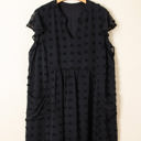  Lilith Plus Size Dotty Textured Ruffled Dress