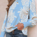  Lilith Puff Sleeve Flower Blouse