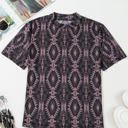  Lillian Aztec Short Sleeve Mesh Top