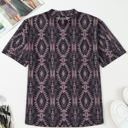  Lillian Aztec Short Sleeve Mesh Top
