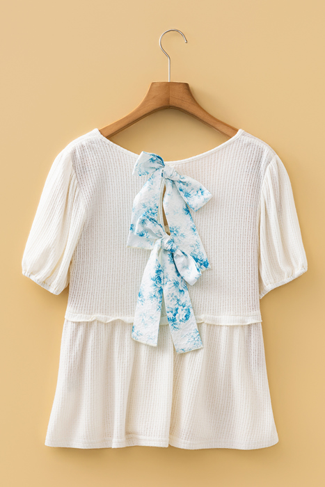 Lilliana Bubble Sleeve Peplum Top