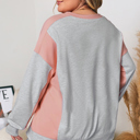  Lilliana Colorblock Pullover Casual PLUS Shorts