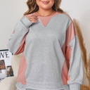  Lilliana Colorblock Pullover Casual PLUS Shorts