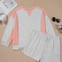  Lilliana Colorblock Pullover Casual PLUS Shorts