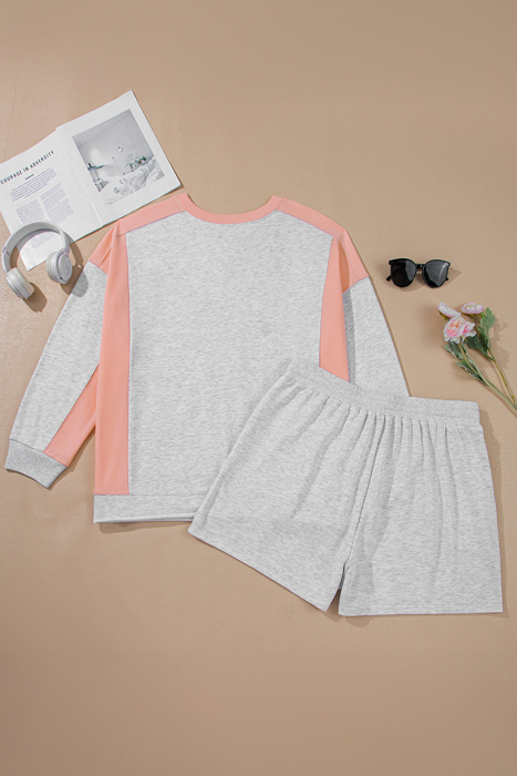 Lilliana Colorblock Pullover Casual PLUS Shorts