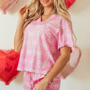  Lilliana Waffle Knit Bowknot T Shirt and Shorts Set