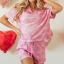  Lilliana Waffle Knit Bowknot T Shirt and Shorts Set