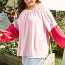 Lilly Plus Size Floral Long Sleeve Blouse