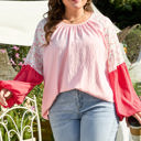  Lilly Plus Size Floral Long Sleeve Blouse